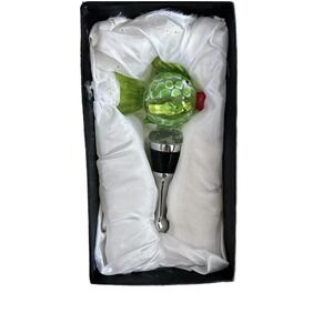 Bella Casa By Ganz Glass‎ Wine Bottle Stopper Green Tropical Fish